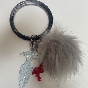 Marble Wristlet Bracelet Keychain